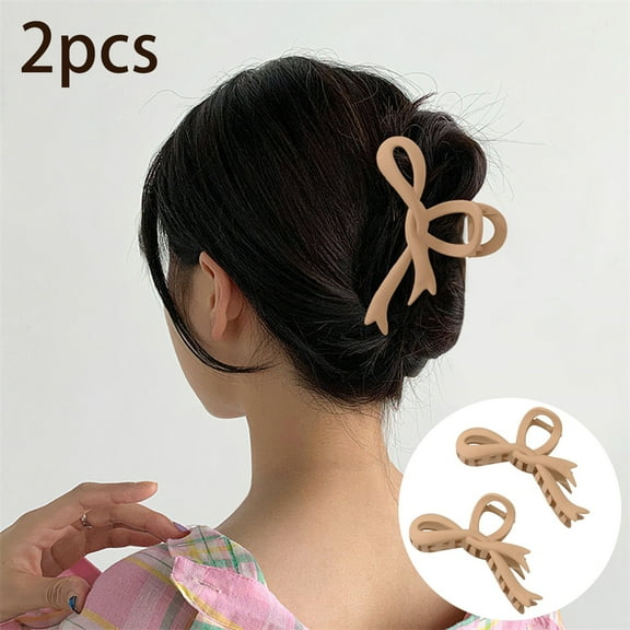 Elegant Bow Streamer Hair Clips for Women Fashion Hair Accessories Headband Style Barrettes Hairpins with Double Ribbon Design 2PCS
