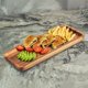 thumbnail image 5 of Acacia Wood Serving Trays, Set of 3 Wooden Serving Platters for Home Decor, Food, Cheese, Fruit, Vegetables, Charcuterie, Appetizer Serving Tray(11.8 x 5.1 x 0.78 inches), 5 of 5