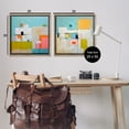 thumbnail image 4 of Stupell Industries Abstract Square Block Apartment Buildings & Architecture Painting Brown Floater Framed Canvas Art Print Wall Art, 25 x 25, Set of 2, 4 of 10