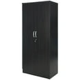 thumbnail image 2 of Pemberly Row Two Doors Modern Wood Armoire Wardrobe Cabinet in Tobacco, 2 of 6