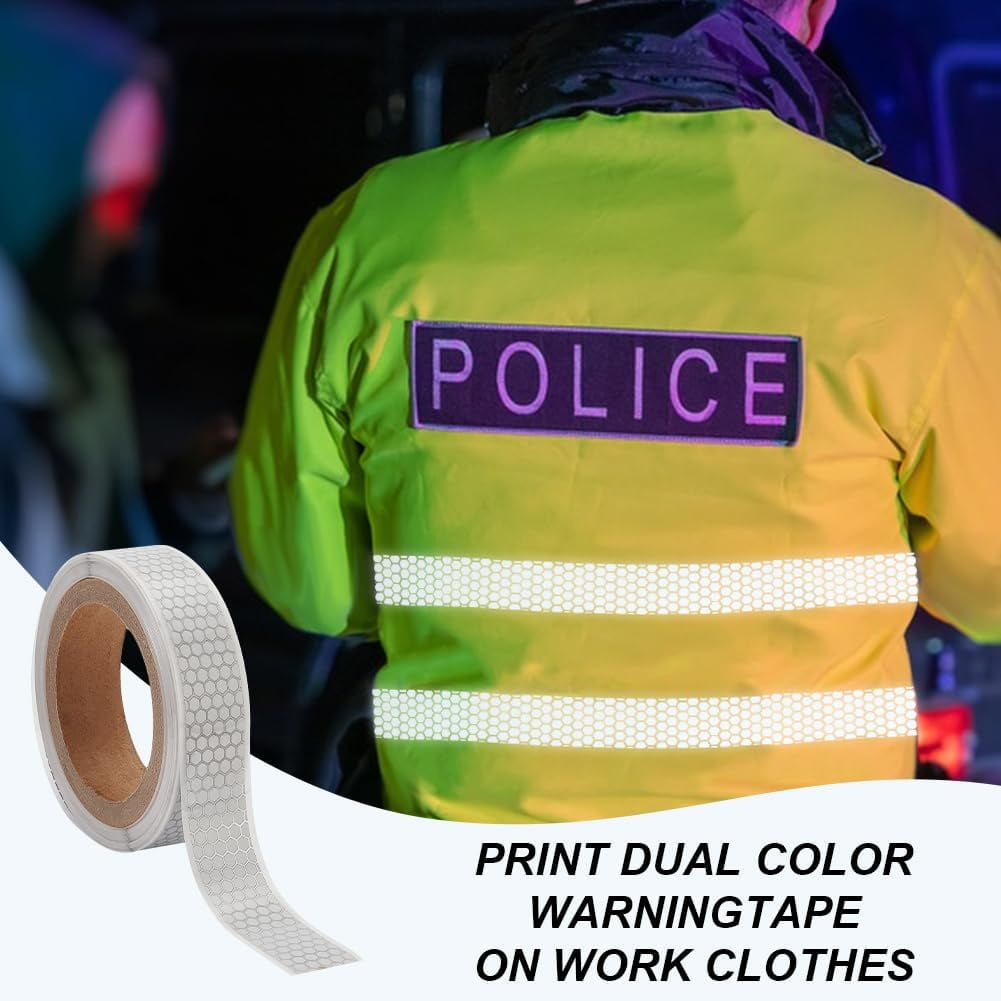 10M PES Reflective Iron On/Sew On Patches with Hot Melt Adhesive on the Back Flat Silver 50x0.2mm