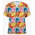 thumbnail image 2 of 2024 Blusas de uniforme médico para el día de Pascua para mujer, blusa con cuello en V de Disney Winnie the Pooh, camisetas de trabajo para enfermeras, blusa con bolsillos, 2 of 5