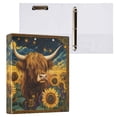 joogoo Ethnic Highland Cattle Hardcover 3 Ring Binder 1.5