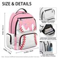 thumbnail image 4 of FKELYI 17 Inch Schoolbag Spacious Kids Backpack with Multi-Pockets for Boys Primary School Bookbag Baseball Pink Drip Print Travel Backpacks for Elementary Student, 4 of 7