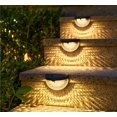 thumbnail image 2 of Lámpara Solar para exteriores, Patio, hogar, jardín, decoración, siete colores, paisaje, escalones, valla, lámpara de pared, carcasa, luz cálida negra, 2 uds. TUNC Sencillez, 2 of 5
