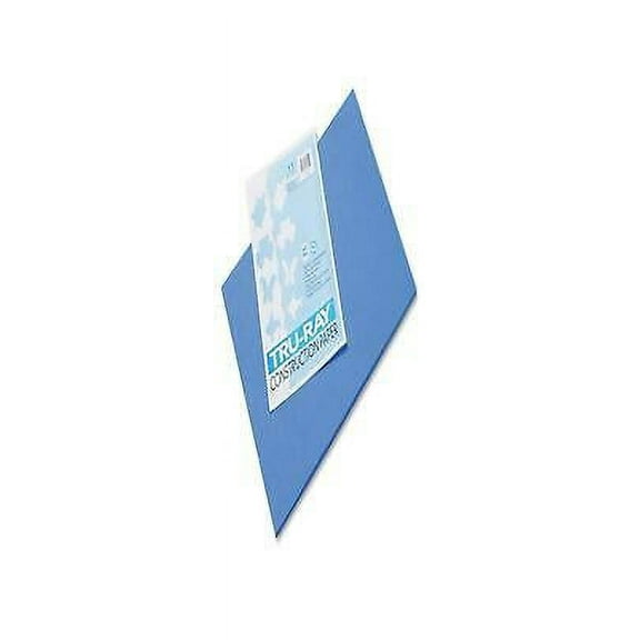 2PK PAC103054 Tru-Ray Construction Paper, 76lb, 12 x 18, Blue, 50/Pack
