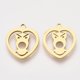 thumbnail image 1 of 2Pcs 201 Stainless Steel Puppy Pendants Laser Cut Pendants Heart with Dog Pendant Charm Jewelry Findings Golden 17.5x15x1mm Hole: 1.2mm, 1 of 1