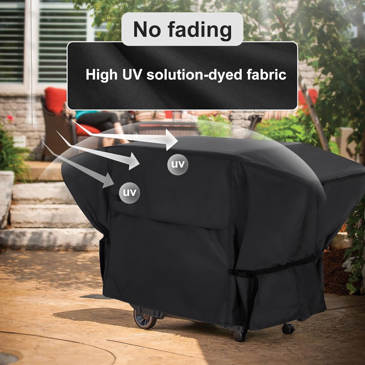 Griddle Cover for Blackstone 36 inch Griddle Waterproof UV Resistant 4 Burner Flat Top Gas Grill Cover for Blackstone 36" Griddle Cooking Station and Camp Chef FTG600, Black