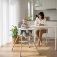 thumbnail image 4 of Oioane 4-in-1 Convertible High Chair for Baby and Toddlers, Foldable Highchairs with Dishwasher Safe Tray, Gray, 4 of 10