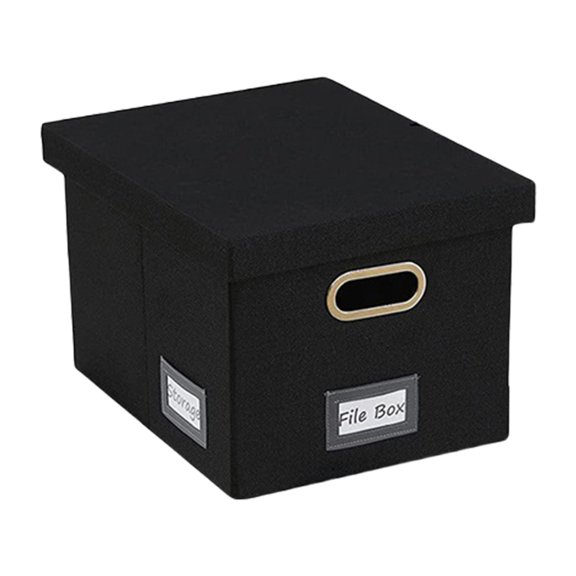 YIEMEEN File Organizer with Lids Dustproof File Box Foldable Document Organizer Box