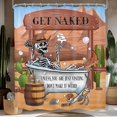 thumbnail image 1 of 4 PCS Funny Skull Skeleton Shower Curtain Set 72Wx72H, Bath Rug, Toilet Lid Cover, U Shape Mat, Gothic Spooky Cool Unique Halloween Bathroom Set Quick Dry Dirt Resistant Accessories Bath Dec, 1 of 5