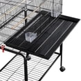 thumbnail image 5 of Yaheetech 47-in Flight Birdcage with Rolling Stand for Small Birds Parrots Parakeets Conures, Black, 5 of 14