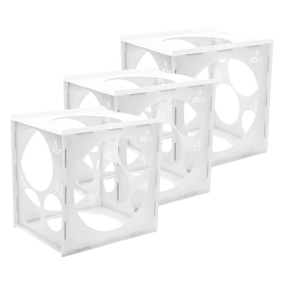 WHAMVOX Balloon Measure Tool Silver 3Pcs 11.8X11.8X8.9In