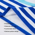 thumbnail image 6 of Kids Bath and Beach Hooded Towel Cartoon Wrap,24" x 48", Blue Striped Shark, 6 of 6