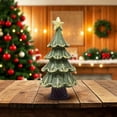 thumbnail image 3 of Taicans Resin Christmas Tree Figurines Christmas Decorations Indoor,Christmas Tree Figurine for Table Decor,Farmhouse Rustic Xmas Decorations for Home,Table,Mantle,Shelf,Living Room,8.7in, 3 of 5