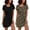 Black+leopard, variant on 2 Pack Nightgowns for Women Sleapwear Short Sleeve Night Shirts Soft Sleep Dress Classic NightDress Group XXL