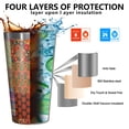 thumbnail image 3 of 16oz Tumblers Pioneer Flower Floral Print Pattern Stainless Steel Vacuum Insulated Double Wall Travel Tumbler Cups Mug with Lid and Straw,Cleaning Brush for Coffee,Tea, 3 of 4