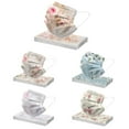 thumbnail image 2 of Olilia 50PC Flower Disposable Face_Masks with Designs for Spring Summer, 3-Ply Floral Facemasks with Nose Wire for Women Men, Multicolor, 2 of 8