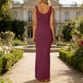 thumbnail image 6 of Womens Summer Dresses Basic Casual Sleeveless Tank Dress Scoop Neck Cocktail Sundresses Elegant Sleeveless Maxi Dresses, 6 of 7