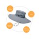 thumbnail image 4 of Sombrero para el sol anti-uv transpirable para hombres y mujeres, protector solar de verano para exteriores con ala grande, gris oscuro, 4 of 5