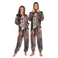 thumbnail image 3 of IAUYY Unisex Adult Onesie Pajamas Ultra-Soft Crystal-Soft Fabric, Halloween Adult Onesie Pajamas Adults,With a Zipper Plus Size Onesie Pajamas, A Skeleton, 3 of 6