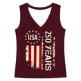 thumbnail image 4 of oqasdz Tank Tops for Women Independence Day V Neck 250Th Anniversary Usa Shirt Letter Stripes and Stars Print Loose Tank Blouse Casual Summer,,XL, 4 of 4