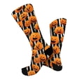 thumbnail image 5 of Halloween Socks Funny Novelty Halloween Pumpkin Socks Casual Athletic Crazy Crew Socks For Women Men Gifts Black, 5 of 7