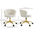 thumbnail image 3 of Vinsetto Fluffy Office Chair with Adjustable Height, Armless, Gold, 3 of 10