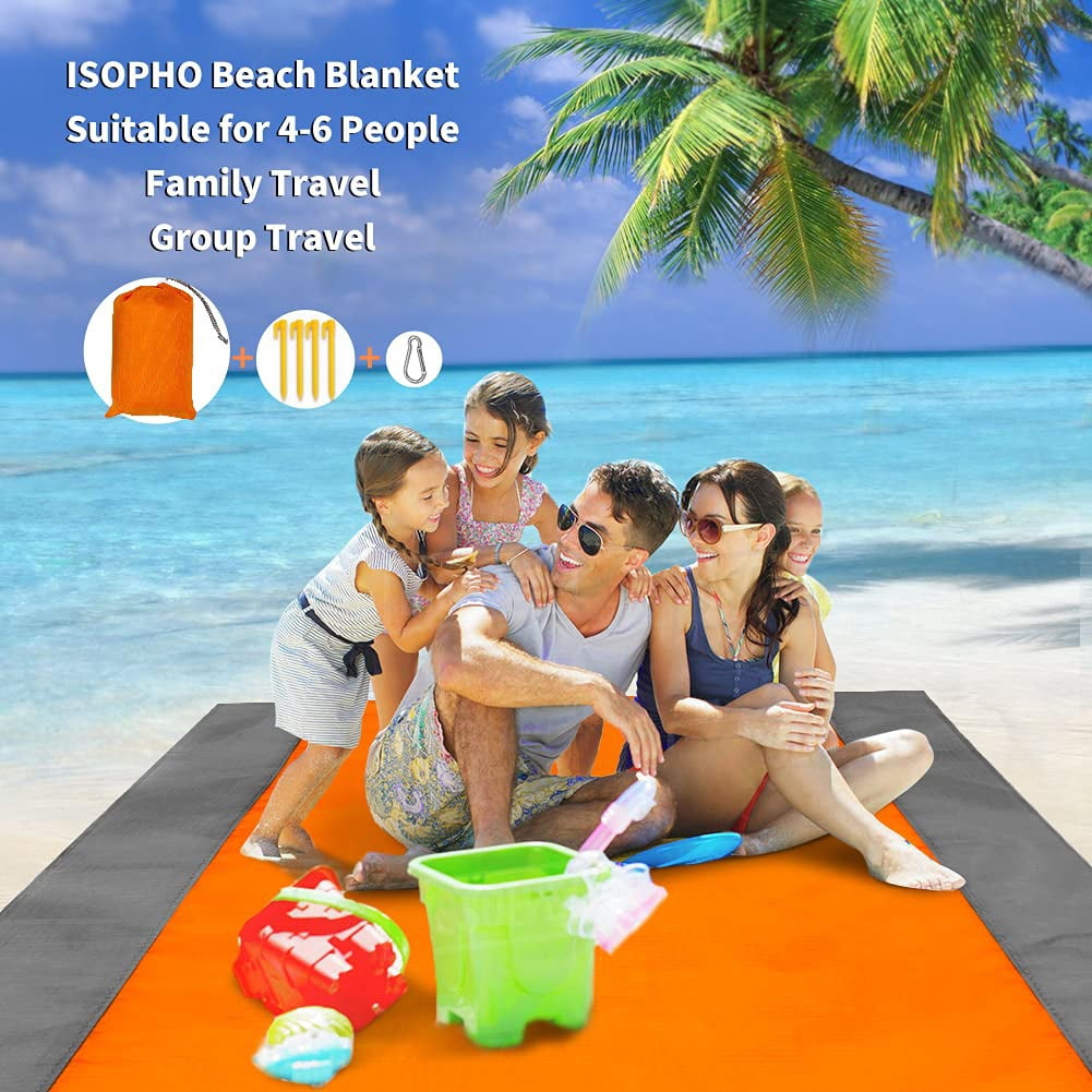 Picnic Blankets Waterproof Foldable Beach Mat Sandproof,Foldable Outdoor Beach Picnic Blanket,79 x 79 Portable Pocket Blanket Machine Washable for Beach,Travel,Camping,Hiking,Park Grass（Red） 