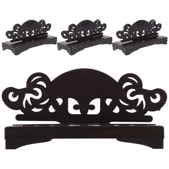 Dalidasy 4pcs Hand Fan Holder Folding Fan Display Base Desktop Folding Fan Stand Office Fan Holder