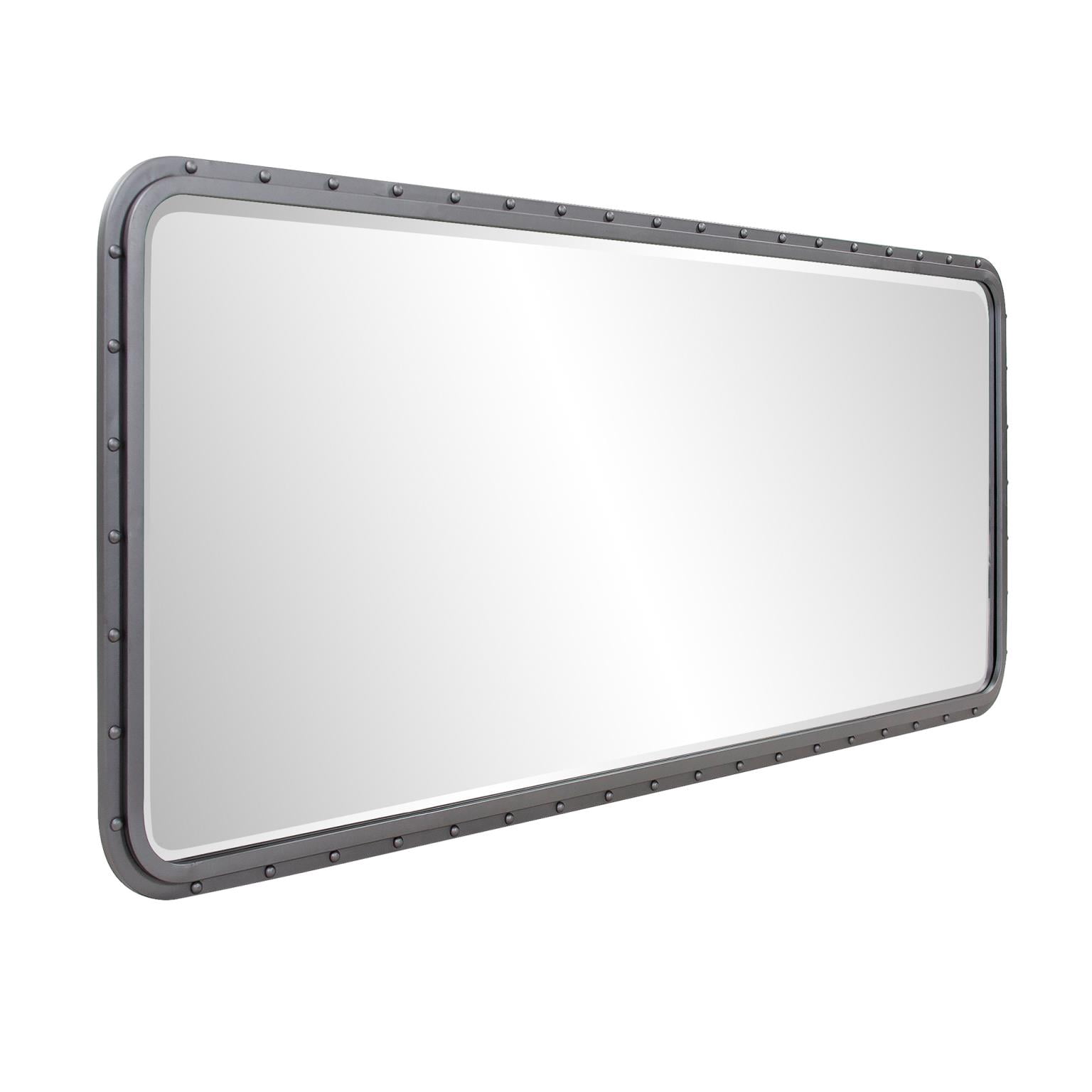 Tyler Dillon Metal Framed Industrial Mirror with Rivet Details