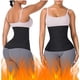 thumbnail image 4 of RV 1 entrenador de cintura envolvente para mujer banda de entrenamiento de cintura envolvente, corsé deportivo negro brillar Electrónica, 4 of 5