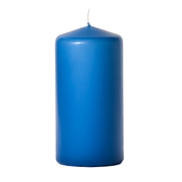 6 Pcs, 3x6 Colonial Blue Pillar Candles Unscented 3 in. diameterx6 in