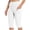 White, variant on Ruimatai Women's Knee Length Leggings High Waisted Yoga Workout Exercise Capris For Casual Summer With Pockets