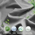 thumbnail image 3 of Simple&Opulence 100% Viscose from Bamboo Sheet Set 3Pcs, Cooling for Hot Sleepers, Soft Breathable Bed Sheets Set, 15" Deep Pockets, Luxury Hotel Silky Bedding Sheets (Gray,Twin), 3 of 7
