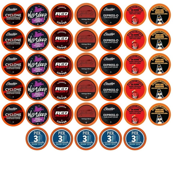 Best of the Best High Caffeine Coffee Pods for Keurig Coffee Brewer, Assorted Variety 40-Pack