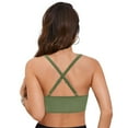 thumbnail image 5 of adviicd Bikini Tops for Women Twist Front Full Coverage Elastic Bandeau Swimsuit Top Push Up V Neck Padded Bikini Tops AG, L, 5 of 9