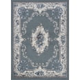 thumbnail image 3 of Hampton Traditional 4' x 5' Gray and Cream Polypropylene Indoor Area Rug, 3 of 8
