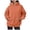 Orange, variant on Women Hoodies Casual Oversized Hoodies Solid Color Long Sleeve With Pockets Sweatshirts Womens Tops,Watermelon Red,XL