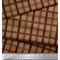 thumbnail image 2 of Soimoi Cotton Duck Fabric Check Check Printed Craft Fabric by the Yard 42 Inch Wide, 2 of 3
