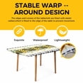 thumbnail image 4 of Bee Daisy Table Cloths for 3 Foot Rectangle Tables, Eucalyptus Leaves Botanical Love Plaid Patio Waterproof Elastic Fitted Tablecloths, Washable Rectangular Table Cover for Camping, 4 of 8