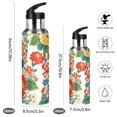thumbnail image 2 of Yayeee 20oz Insulated Water Bottle Double Wall Stainless Steel with Flip Straw Lid, Colorful Flowers Pattern, 2 of 7