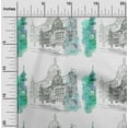 thumbnail image 1 of oneOone Cotton Jersey Sea Green Fabric Monuments Travel Dress Material Fabric Print Fabric By The Yard 58 Inch Wide, 1 of 4