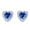 Blue Sapphire, variant on Devuggo Sterling Silver Heart Shaped Simulated Amethyst Stud Earrings for Women