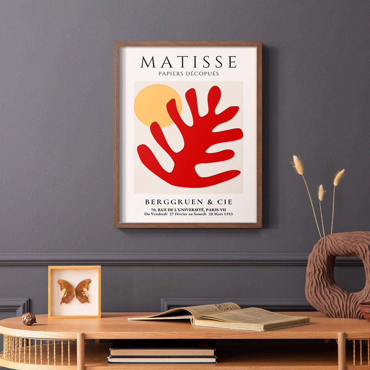 Matisse CLXX Framed Print in Brown Solid Wood 16 x 20 Framed Print