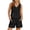 ☪291-Black, variant on Women's Summer 2 Piece Outfits Sleeveless Matching Sets Button Down V Neck Vest Waistcoat and Pockets Shorts