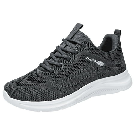 Yindaity Mens Sneakers Fashion Athletic Running Shoes Casual Walking Sport Lightweight Breathable Comfortable Shoes(Grey 9.5)