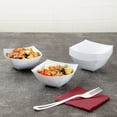 thumbnail image 3 of Restaurantware-Moderna 8 Ounce Fancy Plastic Bowls, 100 Square Disposable Salad Bowls - Durable, Heavy-duty, White Plastic Bowl, For Warm And Cold Foods, 3 of 10