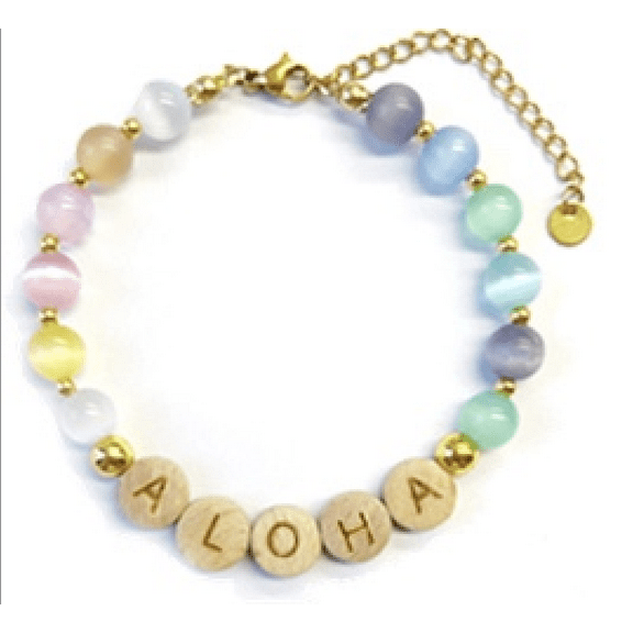 Chiefly Bracelet W/beads & Letters, 2pc/asst