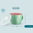 thumbnail image 5 of Kook 25-Oz Soup Cup Travel Mug with Handle & Microwave Lid, Set of 2 Mint & Pink, 5 of 8